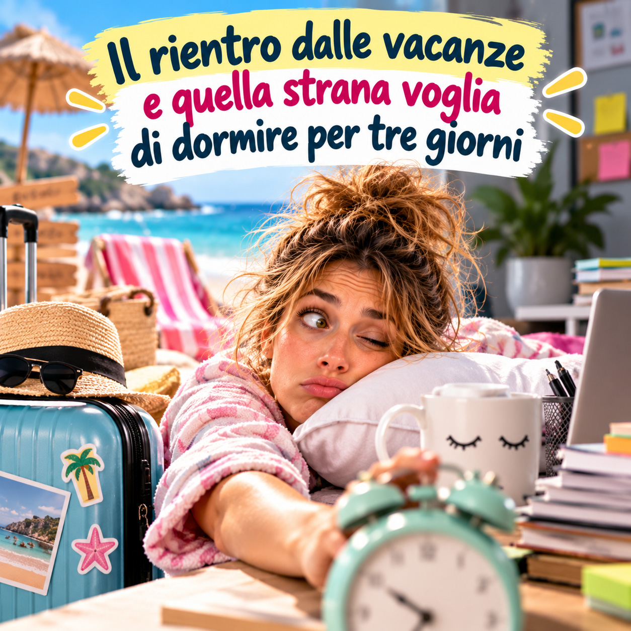 Il rientro dalle vacanze e quella strana voglia di dormire per tre giorni 😴
